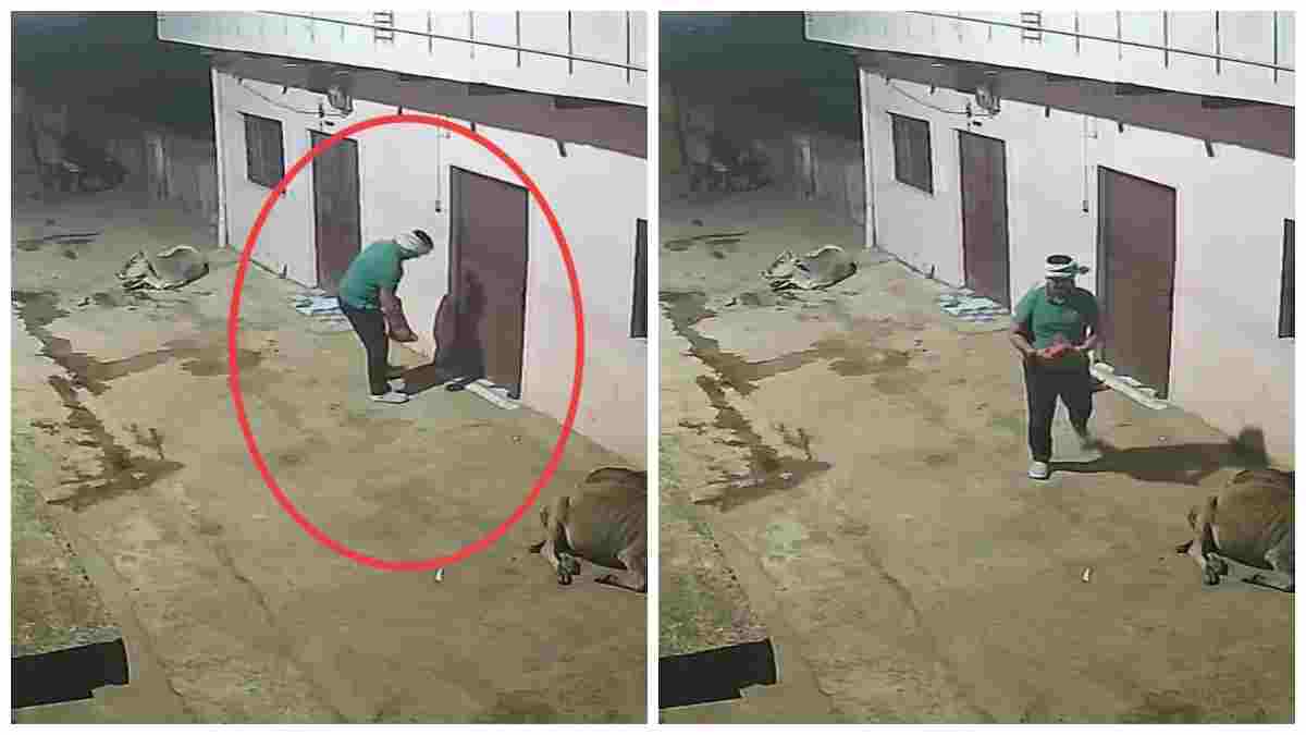 आधी रात लाल थैली लेकर पहुंचा शख्स, घर के बाहर किया कथित टोना-टोटका, CCTV ने कैद कर लिया सबकुछ, महिला ने लगाया गंभीर आरोप 