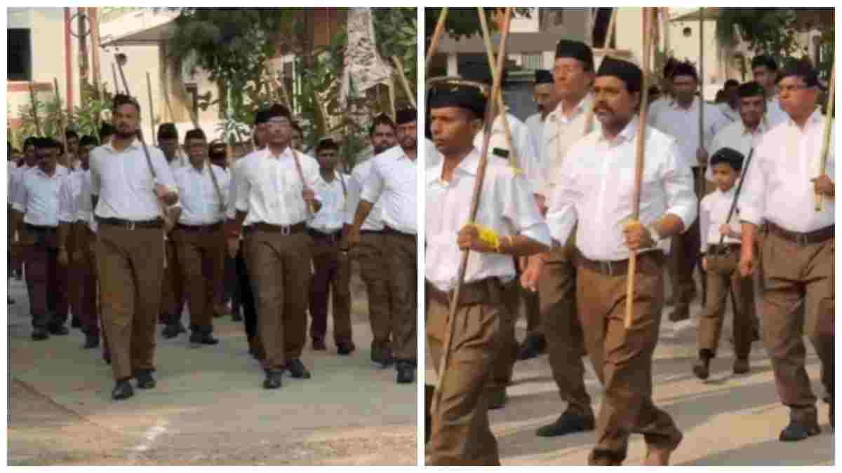 Ujjain News: विजयादशमी पर RSS का पथ संचलन, 65 बस्तियों से कदमताल करते निकले स्वयंसेवक
