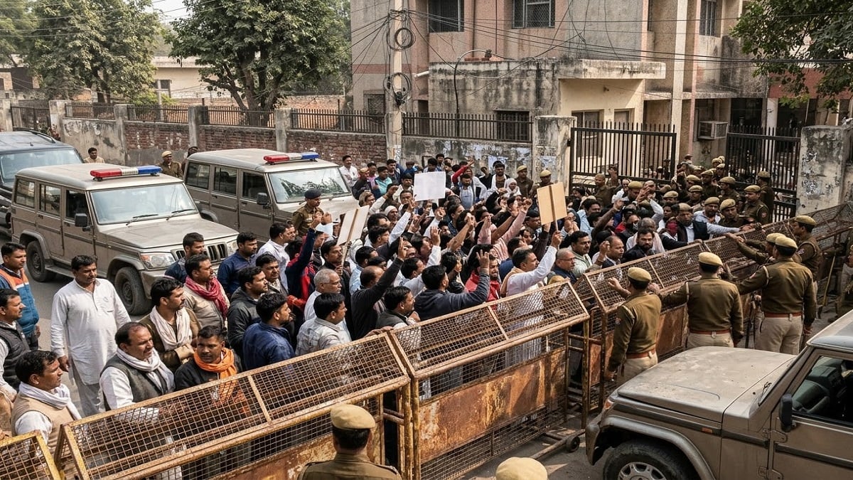 प्रतापगढ़ में डंपिंग यार्ड क्षमता बढ़ाने पर बवाल, मंत्री के ऑफिस पर प्रदर्शन