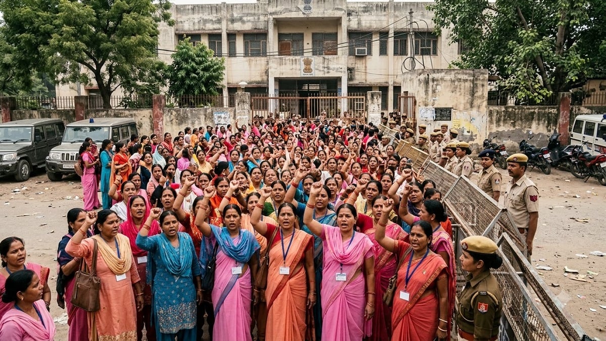 नूंह में मानदेय अटका, 5 नवंबर की अल्टीमेटम