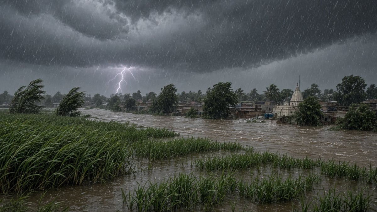 UP में आज 33 जिलों में बारिश का अलर्ट, ओले गिरने के आसार; 11 जिले बाढ़ की चपेट में