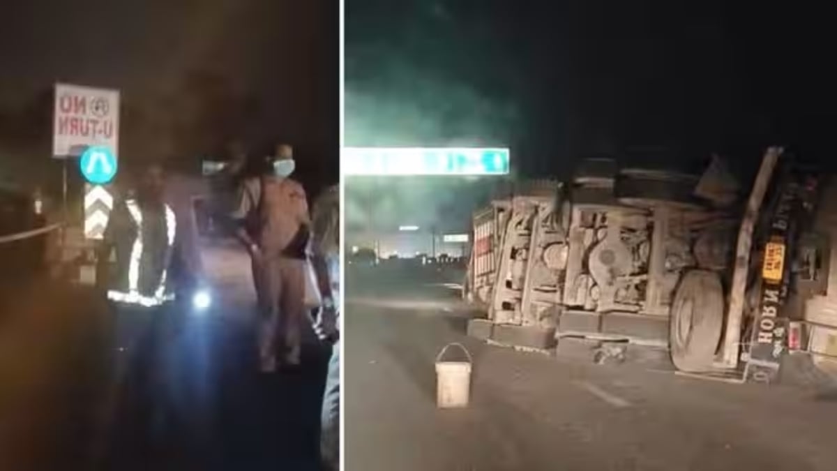 लखनऊ में बड़ा हादसा! फॉर्मेलिन से भरा टैंकर पलटा, आंख-गले में जलन से परेशान हुए लोग