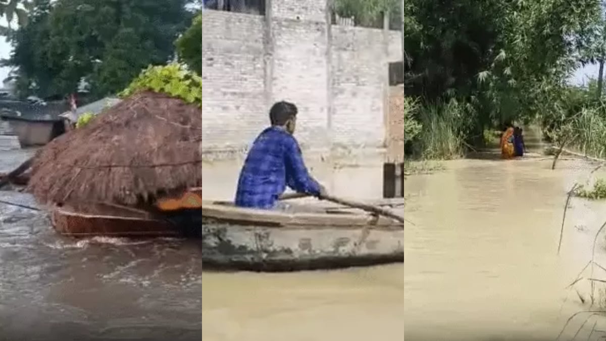 यूपी में बारिश थमी, नदियां उफान पर: 15 नदियां खतरे के करीब; कई जिलों में बाढ़