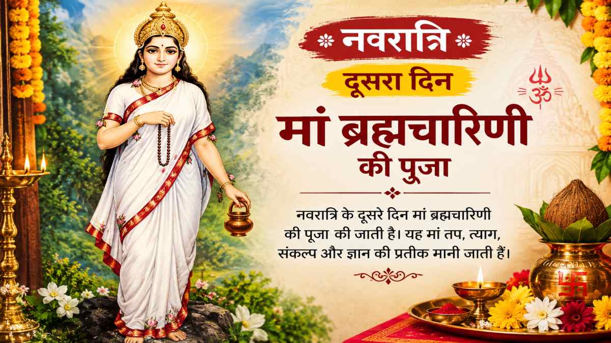 Navratri Day 2 : नवरात्रि के दूसरे दिन होती है मां ब्रह्मचारिणी की पूजा, जानें पूजा विधि और मंत्र
