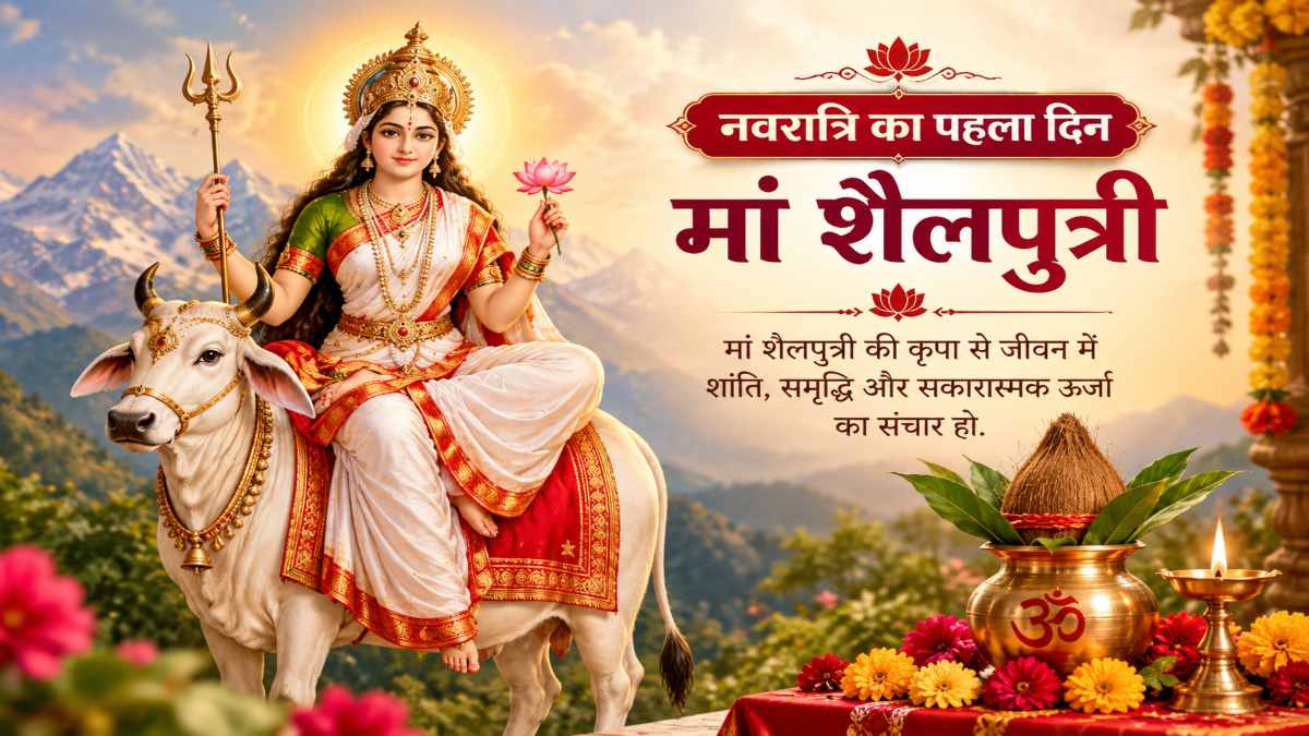 Navratri Day 1 : नवरात्रि के पहले दिन होती है मां शैलपुत्री की पूजा, जानें धार्मिक महत्व, पूजा विधि और मंत्र
