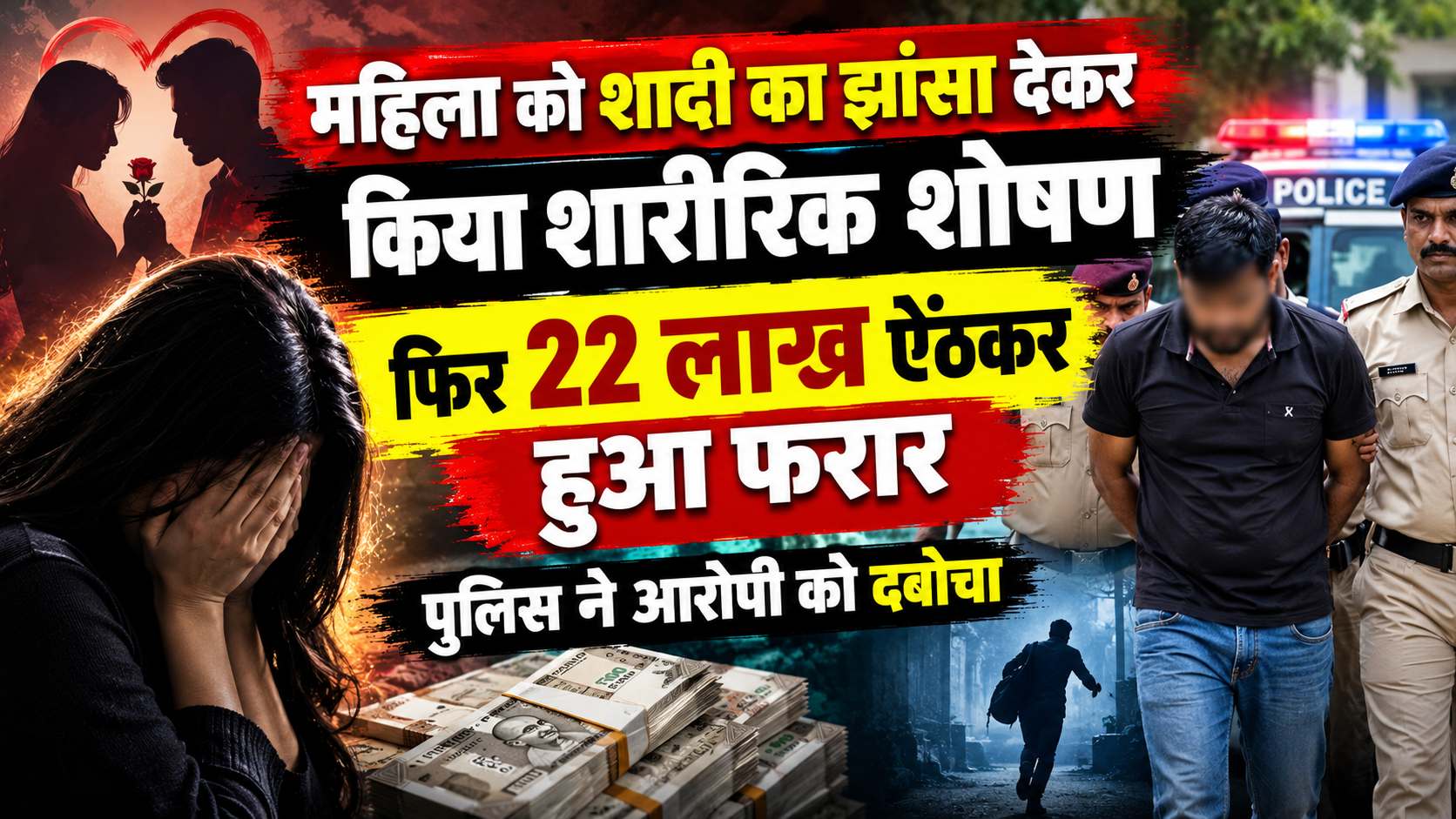 महिला को शादी का झांसा देकर किया शारीरिक शोषण, फिर 22 लाख ऐंठकर हुआ फरार, पुलिस ने आरोपी को दबोचा