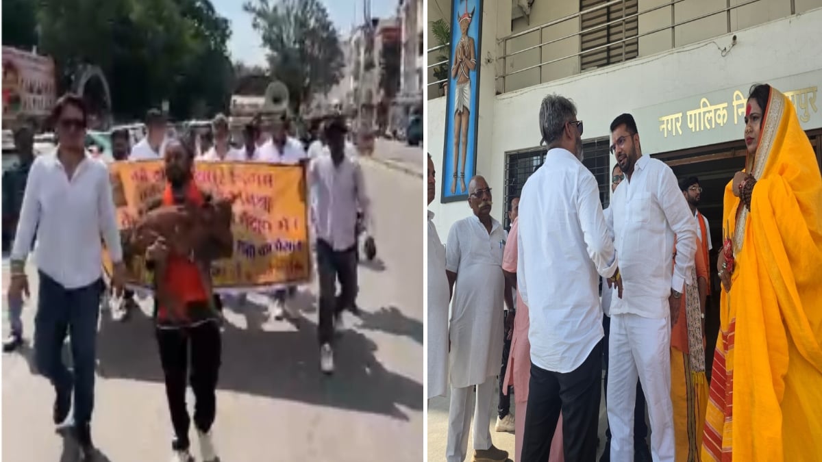 गौ रक्षा के लिए निगम का घेराव: साधु-संतों, गौठान संचालकों और किन्नर अखाड़े ने खोला मोर्चा, सुरक्षा और व्यवस्था पर उठाए सवाल