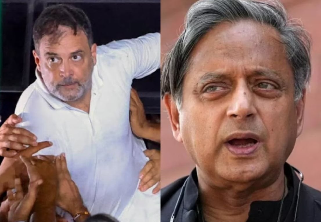 राहुल गांधी को हिरासत में लिए जाने पर शशि थरूर ने भेजा संदेश, बोले- हाथापाई की तस्वीरें देखकर विचलित हूं