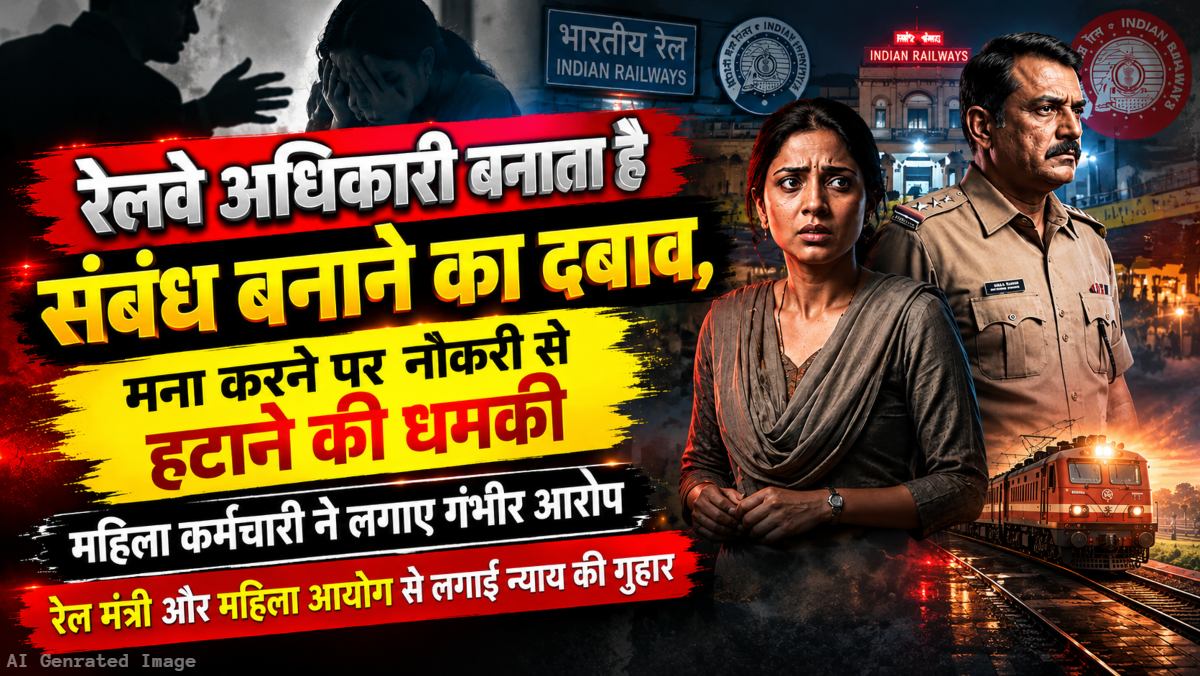 ‘रेलवे अधिकारी बनाता है संबंध बनाने का दबाव, मना करने पर नौकरी से हटाने की धमकी’, महिला कर्मचारी ने लगाए गंभीर आरोप, रेल मंत्री और महिला आयोग से लगाई न्याय की गुहार