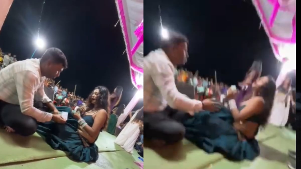 भाजपा नेता का डांसर के साथ अश्लील हरकत करते वीडियो वायरल, पैसा भी उड़ा रहा, सोशल मीडिया पर मचा बवाल