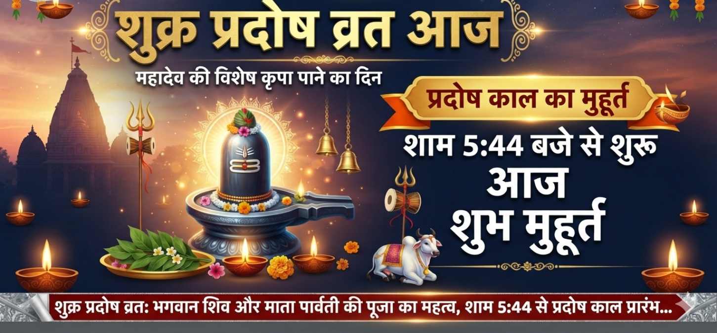 शुक्र प्रदोष व्रत आज, शाम 5:44 बजे से शुरू होगा प्रदोष काल का मुहूर्त…