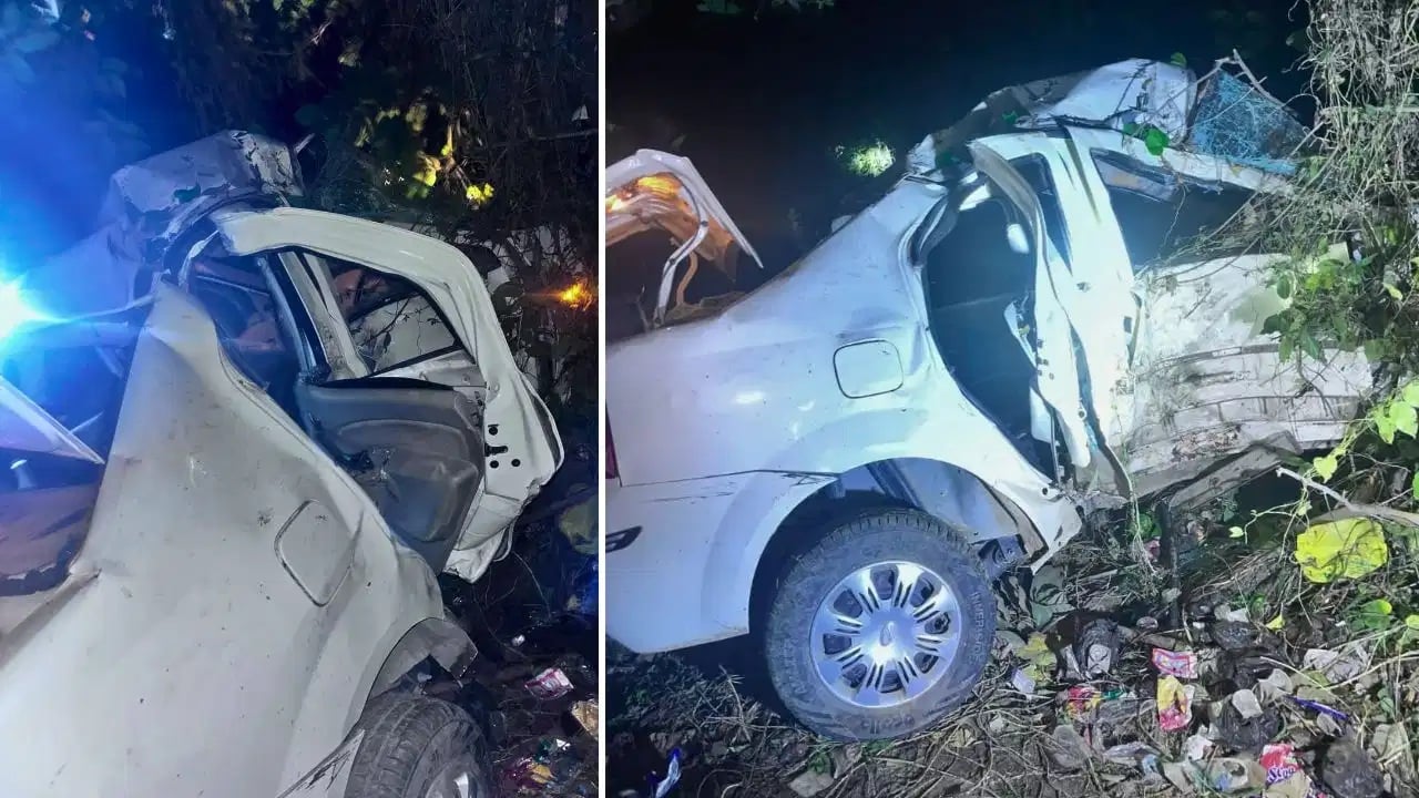 कुशीनगर में बड़ा हादसा: देवरिया मार्ग पर पेड़ से टकराते ही कार के उड़े परखच्चे, मौके पर 4 की मौत, 2 की हालत नाजुक