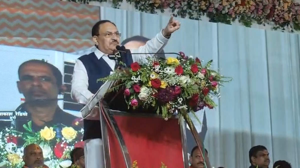 लोकतंत्र बचाओ, अराजकता हटाओ सभा में गरजे केंद्रीय मंत्री जेपी नड्डा, कहा- जब जीते तो होशियार और हार जाए तो EC खराब!