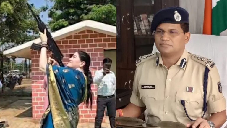 साड़ी पहनकर AK-47 से हर्ष फायरिंग: पुलिस मुख्यालय ने लिया संज्ञान, IG अजय यादव ने SP अंकिता शर्मा से मांगा स्पष्टीकरण…